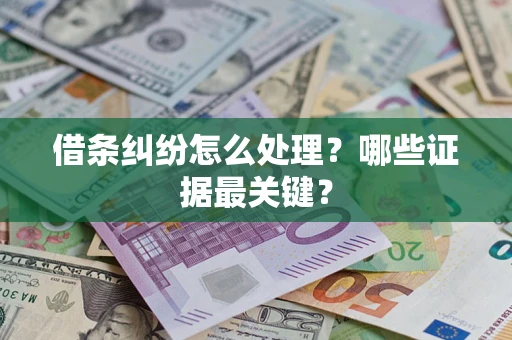 武汉借条纠纷怎么处理？哪些证据最关键？