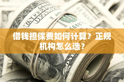 武汉借钱担保费如何计算？正规机构怎么选？