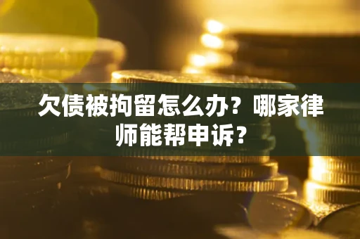 武汉欠债被拘留怎么办？哪家律师能帮申诉？